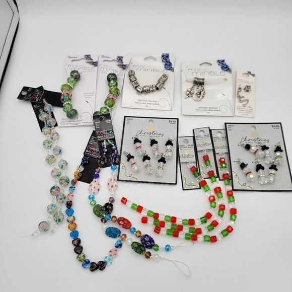 New High Quality Art Glass & Metal Beads Assorted Lot - Picture 2 of 14